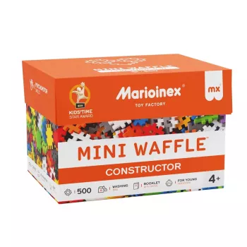 Žaislinių konstrukcinių kaladėlių rinkinys Marioinex Mini Waffle Konstruktor 500, 500 vnt., skalbti mašina, įvairiaspalvis