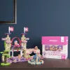 Žaislinis konstruktorius Marioinex Waffle Mini Blocks Princess — 280 dalių, įvairių spalvų, dėžė, amžius nuo 6 metų