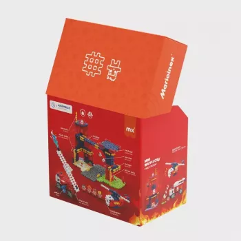 Žaislinis konstravimo rinkinys Marioinex Waffle Blocks Gaisrinė 280 dalių, modelis 906279