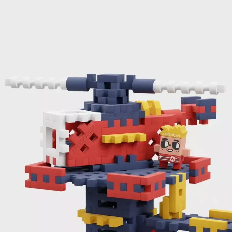 Žaislinis konstravimo rinkinys Marioinex Waffle Blocks Gaisrinė 280 dalių, modelis 906279