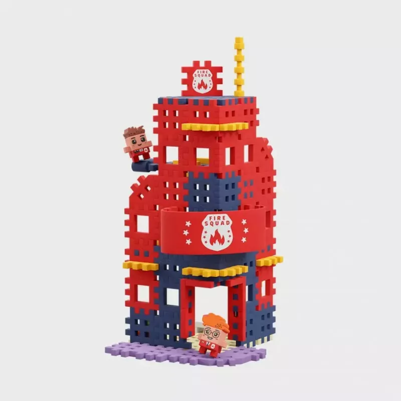 Žaislinis konstravimo rinkinys Marioinex Waffle Blocks Gaisrinė 280 dalių, modelis 906279