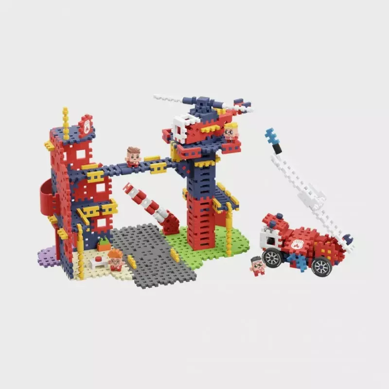 Žaislinis konstravimo rinkinys Marioinex Waffle Blocks Gaisrinė 280 dalių, modelis 906279