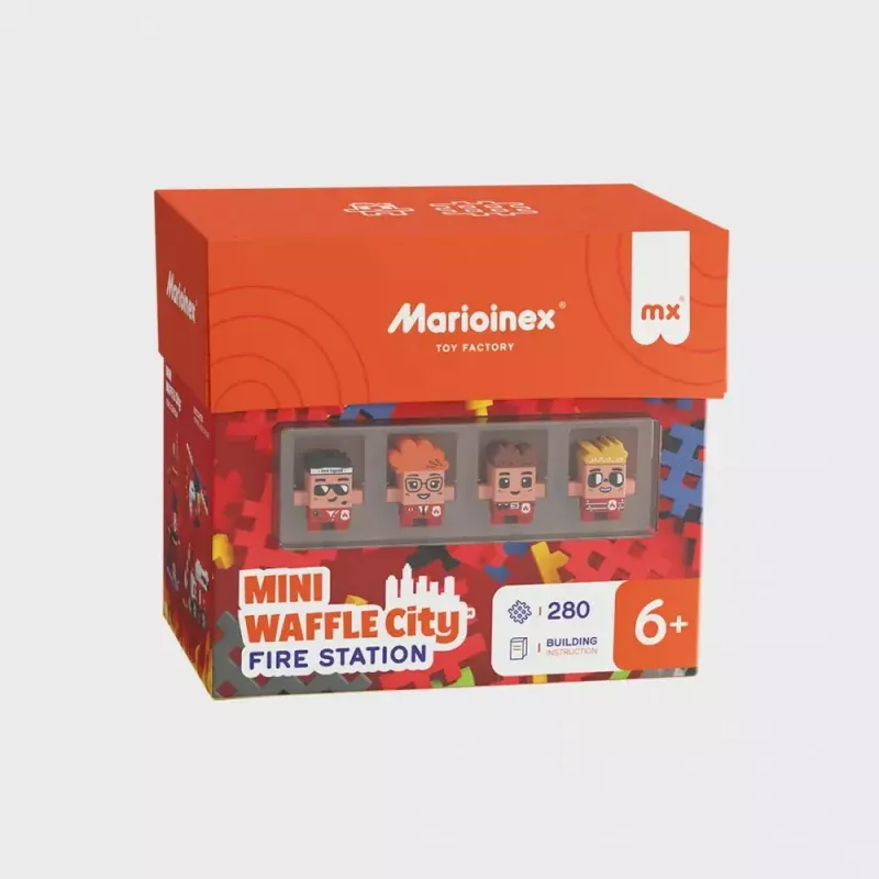 Žaislinis konstravimo rinkinys Marioinex Waffle Blocks Gaisrinė 280 dalių, modelis 906279