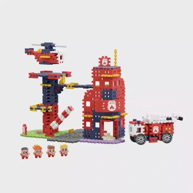 Žaislinis konstravimo rinkinys Marioinex Waffle Blocks Gaisrinė 280 dalių, modelis 906279