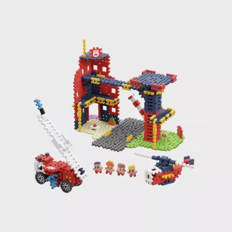 Žaislinis konstravimo rinkinys Marioinex Waffle Blocks Gaisrinė 280 dalių, modelis 906279