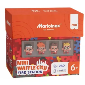 Žaislinis konstravimo rinkinys Marioinex Waffle Blocks Gaisrinė 280 dalių, modelis 906279