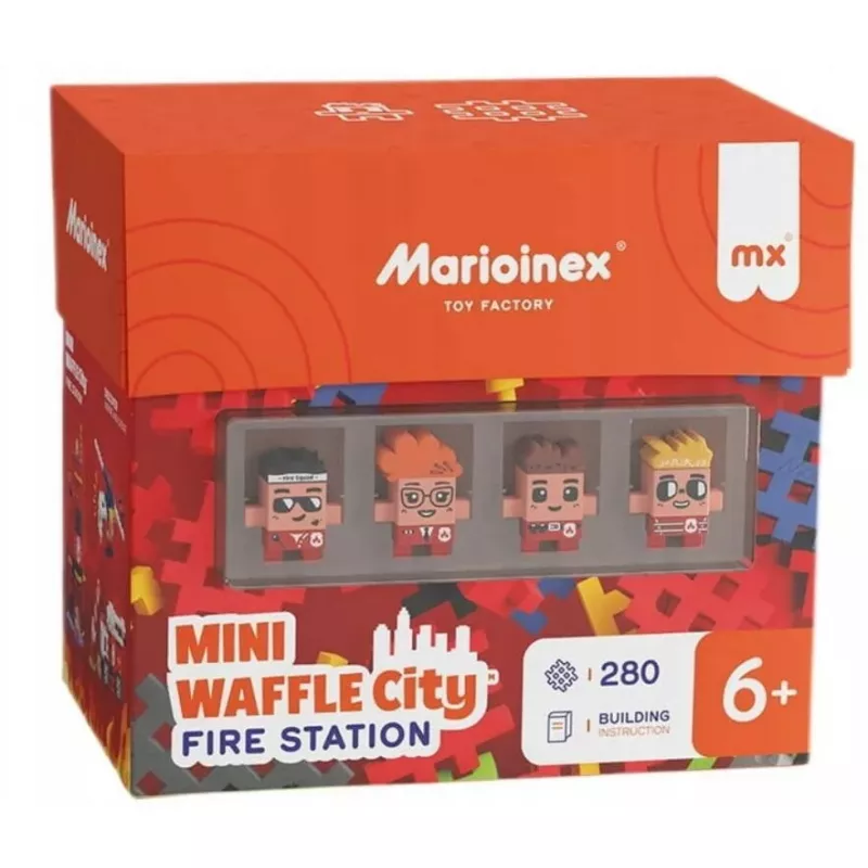 Žaislinis konstravimo rinkinys Marioinex Waffle Blocks Gaisrinė 280 dalių, modelis 906279