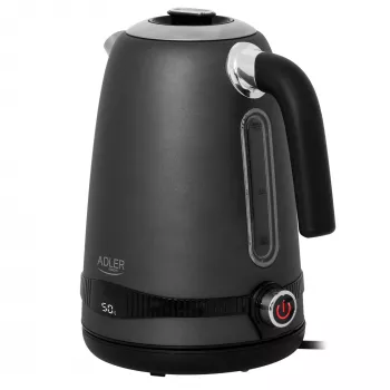 Adler virdulys | AD 1295g SS | Elektrinis | 2200 W | 1,7 L | Nerūdijantis plienas | 360° pasukamas pagrindas | Pilkas