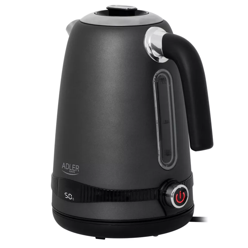 Adler virdulys | AD 1295g SS | Elektrinis | 2200 W | 1,7 L | Nerūdijantis plienas | 360° pasukamas pagrindas | Pilkas