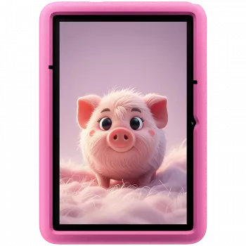 Juodaview Tab A6 Kids, planšetinis kompiuteris, 10,1 colio 800*1280 HD+ IPS, A523 aštuonių branduolių 1,8 GHz, 4 GB + 128 GB, 5100 mAh; Wi-Fi, 5 MP priekinė / 8 MP galinė kamera, Android 14, rožinė