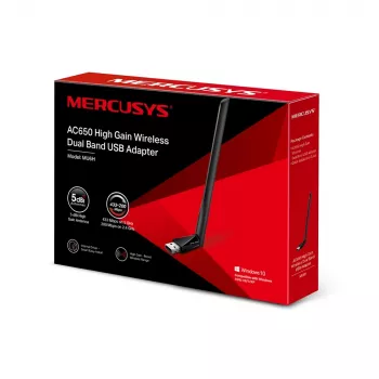 Mercusys AC650 aukšto stiprinimo belaidis dviejų juostų USB adapteris