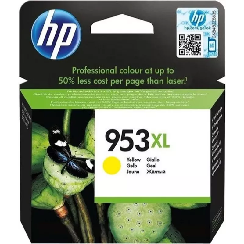 HP 953 XL rašalo kasetė geltona 1 600 puslapių