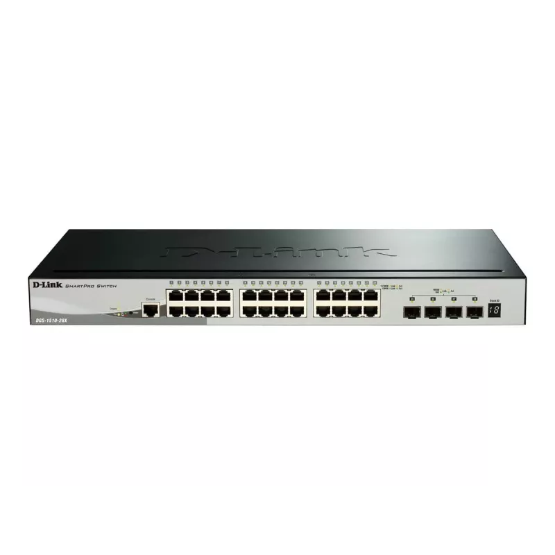 D-Link DGS-1510 valdomas L3 gigabitinis Ethernet komutatorius (10/100/1000) juodas