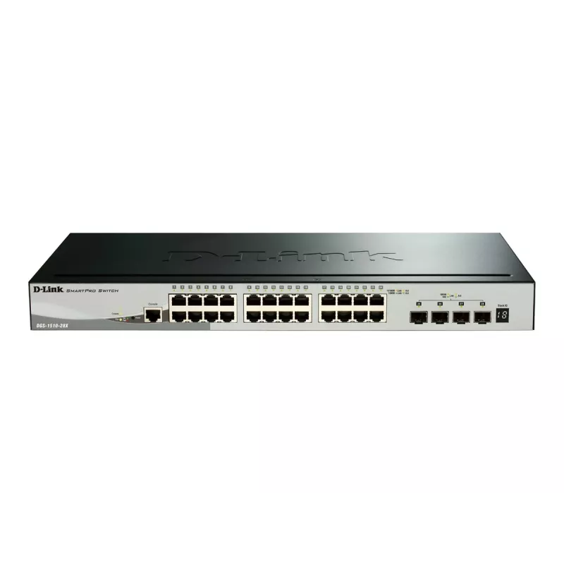 D-Link DGS-1510 valdomas L3 gigabitinis Ethernet komutatorius (10/100/1000) juodas