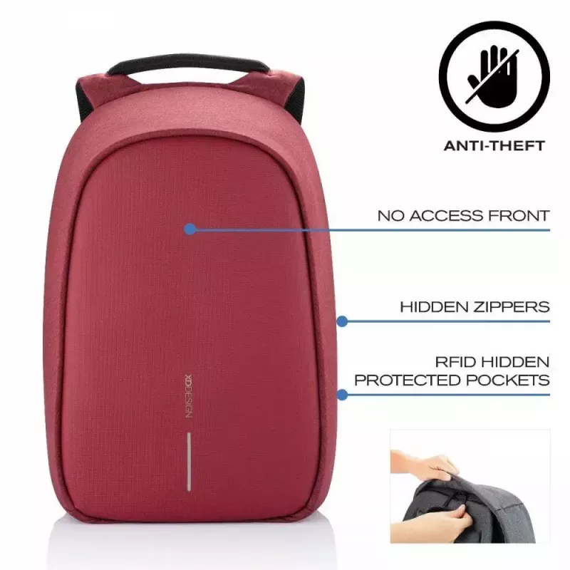 Krepšys XDDESIGN Bobby Hero Small – apsaugota nuo vagystės, vandeniui atspari kasdienė kuprinė, kompaktiško dydžio