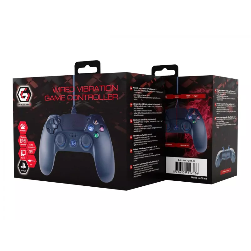 Žaidimų pultas Gembird JPD-PS4U-01 juodas USB