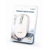 Pelė USB optinė belaidė BALTA/SIDABRINĖ MUSW-4B-06-WS Gembird