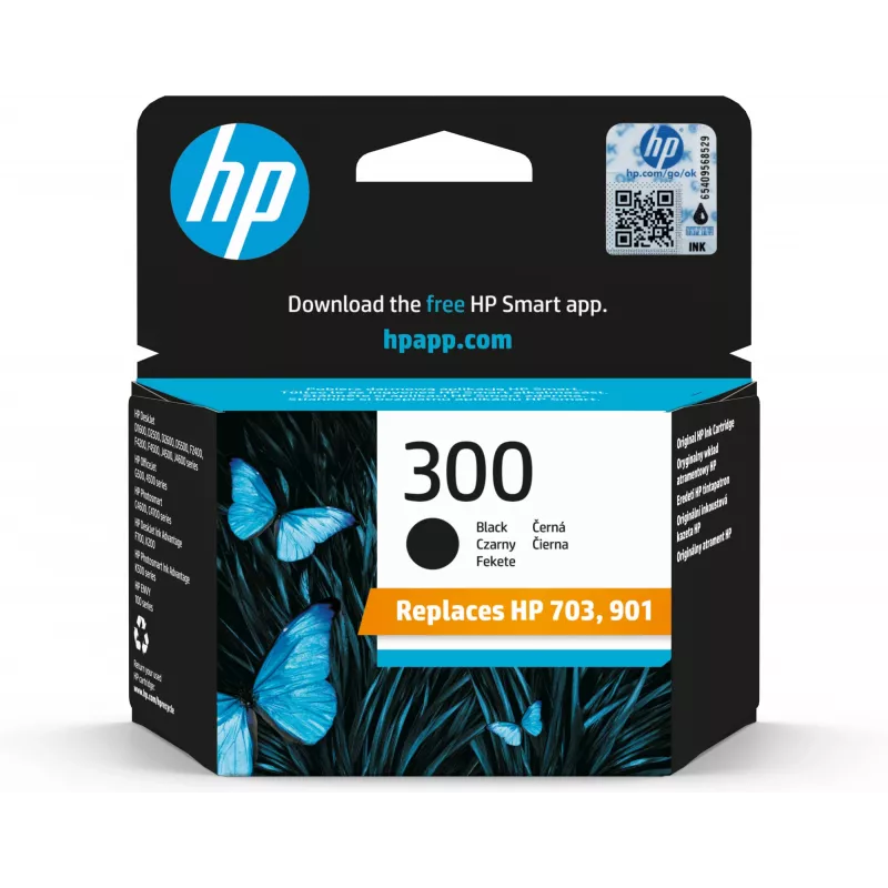 HP 300 Originalius juodas rašalo kasetė standartinės talpos 4 ml 200 puslapių su Vivera rašalu