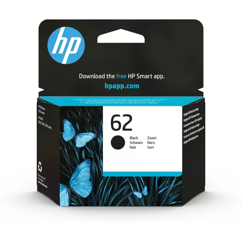 HP 62 juodas Originalius rašalo kasetė