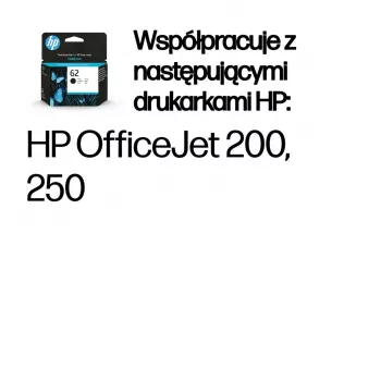 HP 62 juodas Originalius rašalo kasetė