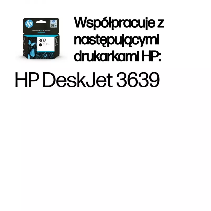HP 302 Juoda Originali rašalo kasetė