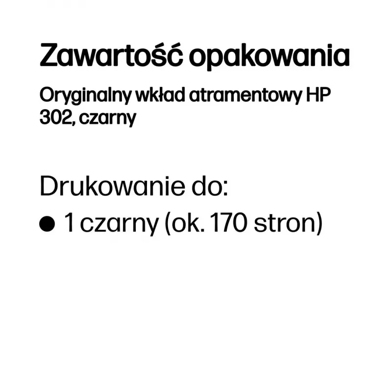 HP 302 Juoda Originali rašalo kasetė