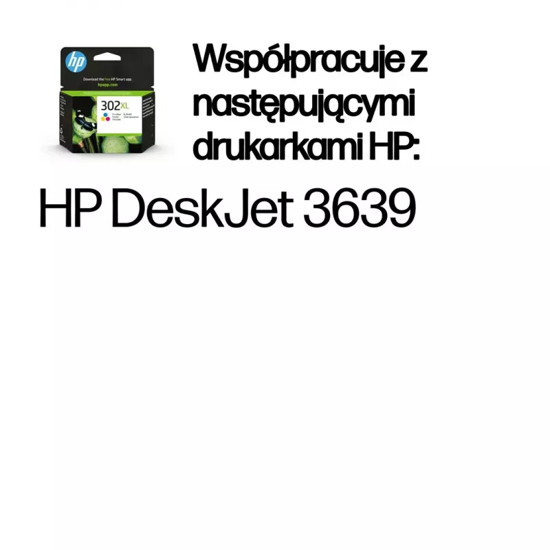 HP 302XL didelės talpos trijų spalvų Originali rašalo kasetė