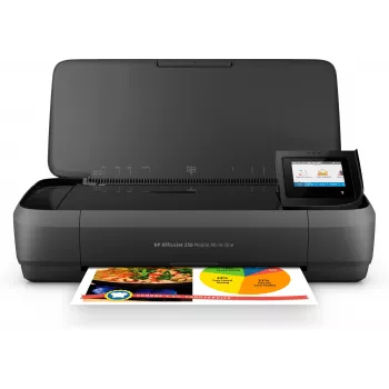 HP Officejet 250 Mobile daugiafunkcis spausdintuvas, spalvotas rašalinis, A4, 8 ppm kopijavimas, 10 ppm spausdinimas, 50 lapų, USB, Wi-Fi