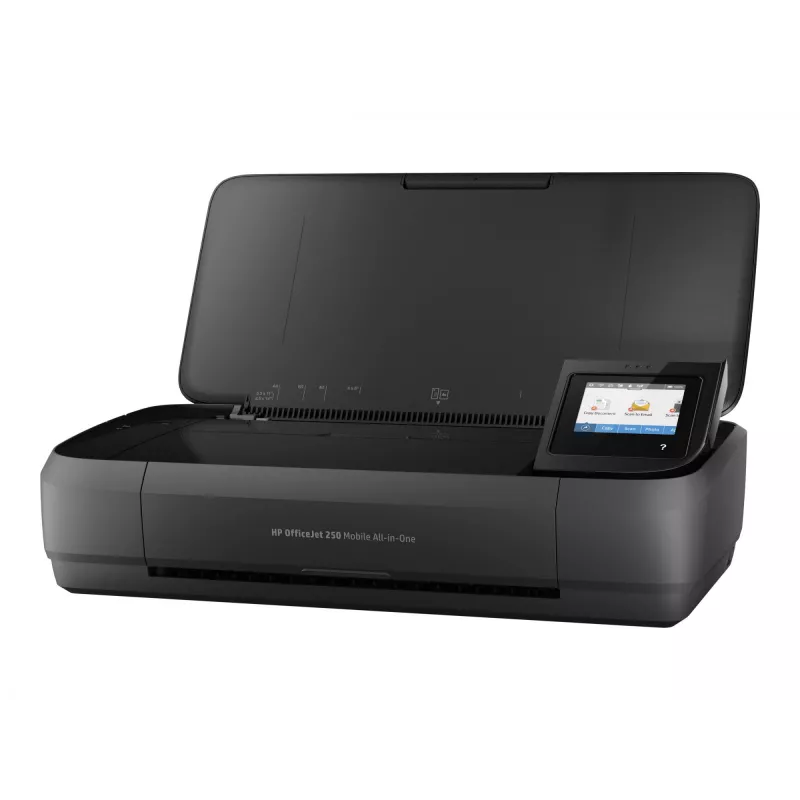HP Officejet 250 Mobile daugiafunkcis spausdintuvas, spalvotas rašalinis, A4, 8 ppm kopijavimas, 10 ppm spausdinimas, 50 lapų, USB, Wi-Fi