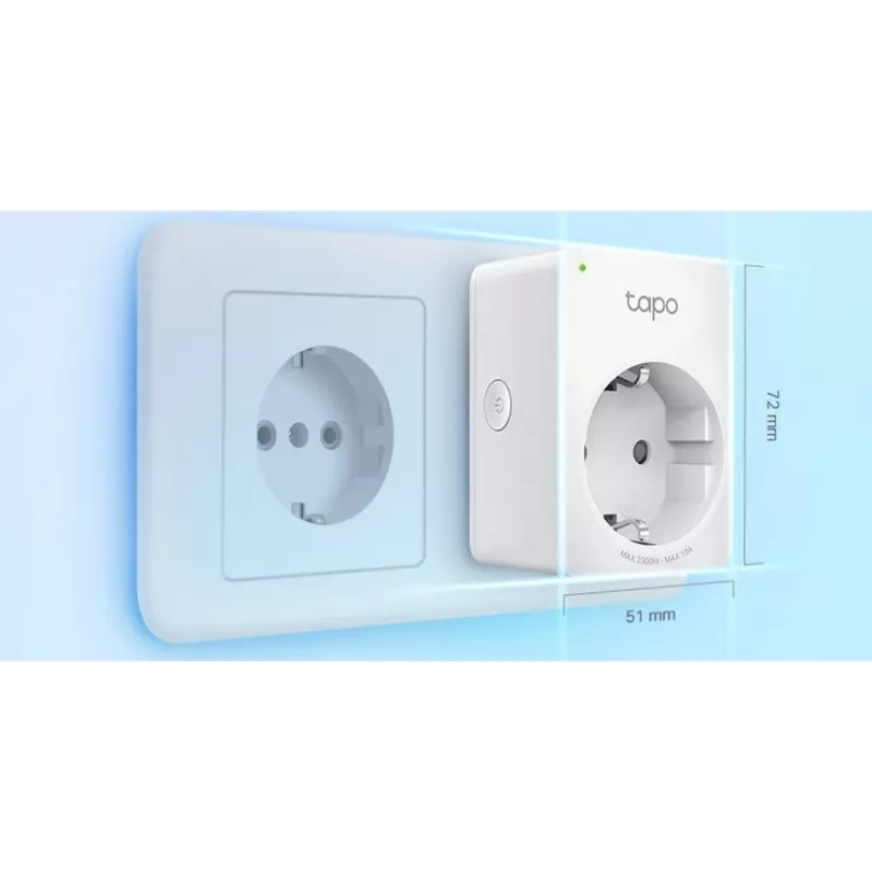Tapo P100 V2 - išmanusis kištukas - mini - belaidis - 802.11b/g/n, Bluetooth 4.2 - 2 vnt.