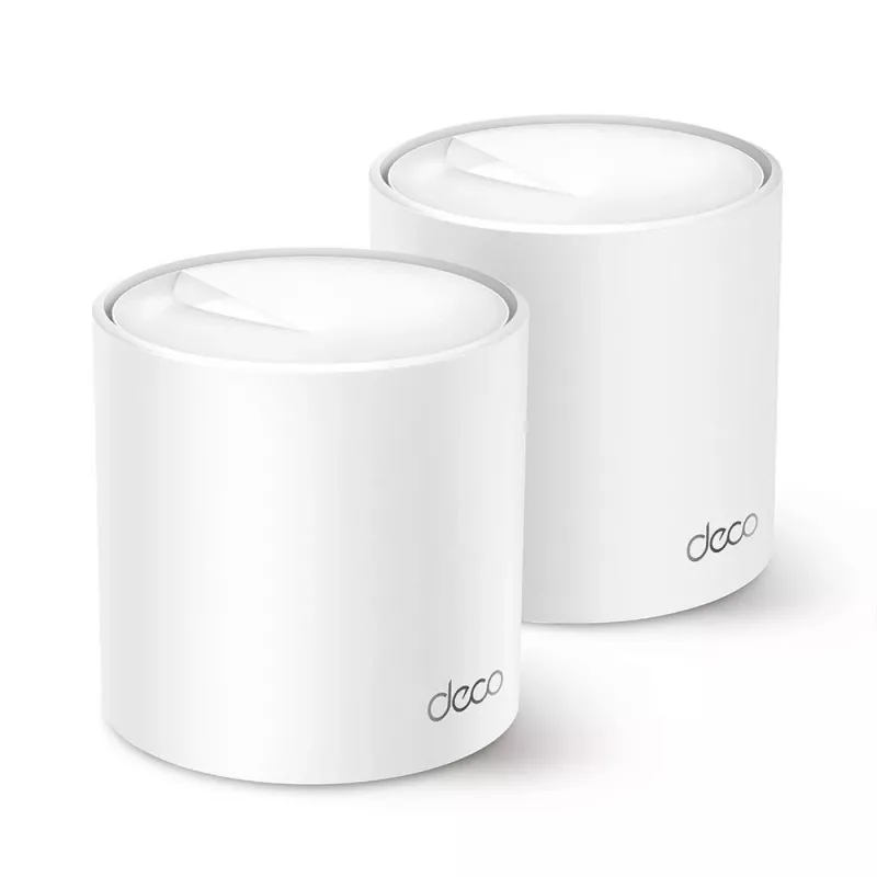 Belaidis maršrutizatorius | TP-LINK | Belaidis maršrutizatorius | 2 vnt. pakuotė | 5400 Mbps | Tinklinis tinklas | IEEE 802.11a | IEEE 802.11n | IEEE 802.11ac | IEEE 802.11ax | 2x10/100/1000M | DECOX60(2-PACK)
