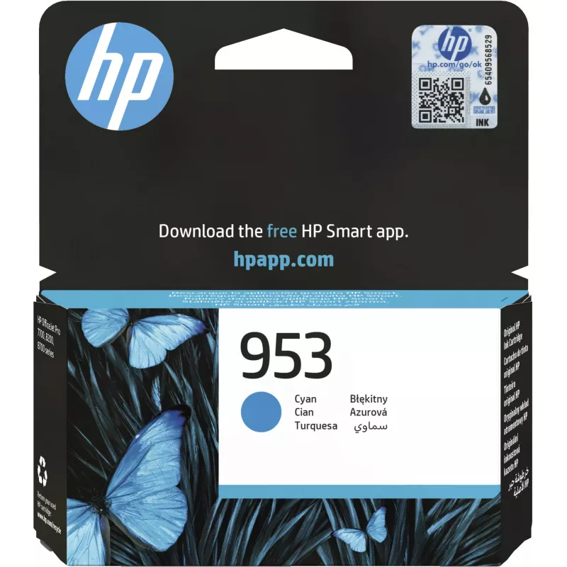 HP 953 Žydra kasetė 630 puslapių