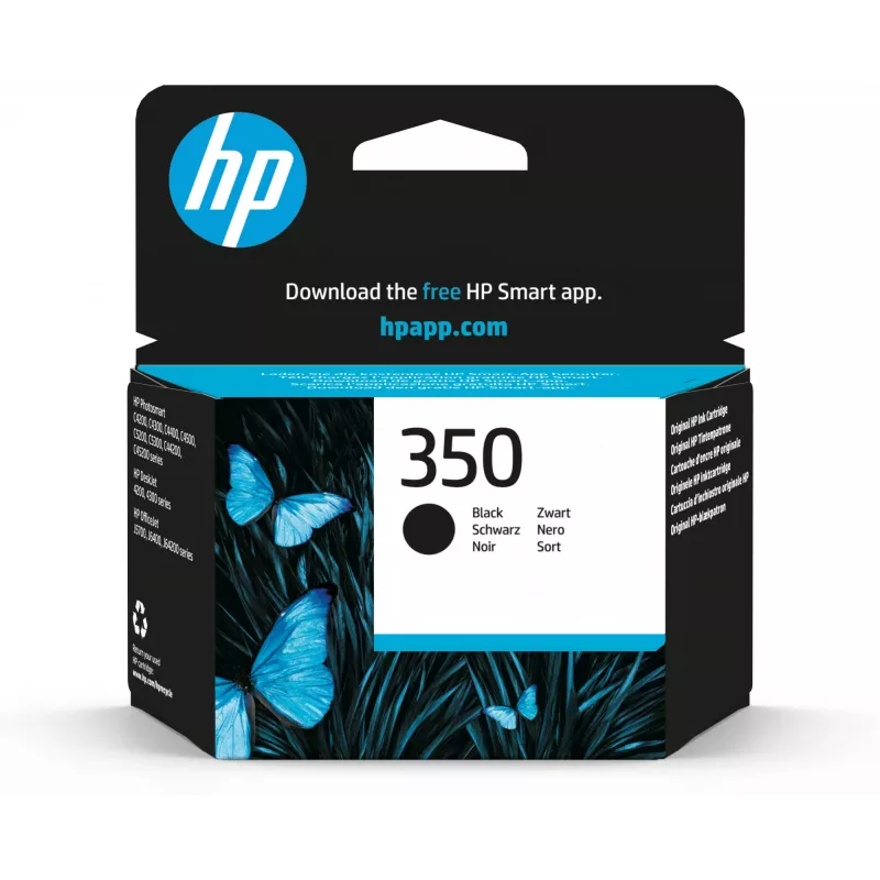 HP 350 juoda Originali rašalo kasetė