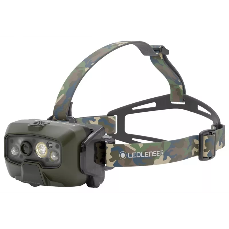 Ledlenser HF8R Core RGB Camouflage - galvos juostos žibintuvėlis LED, žalias