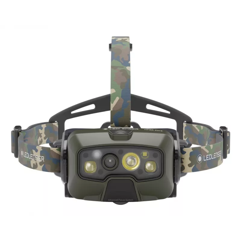 Ledlenser HF8R Core RGB Camouflage - galvos juostos žibintuvėlis LED, žalias