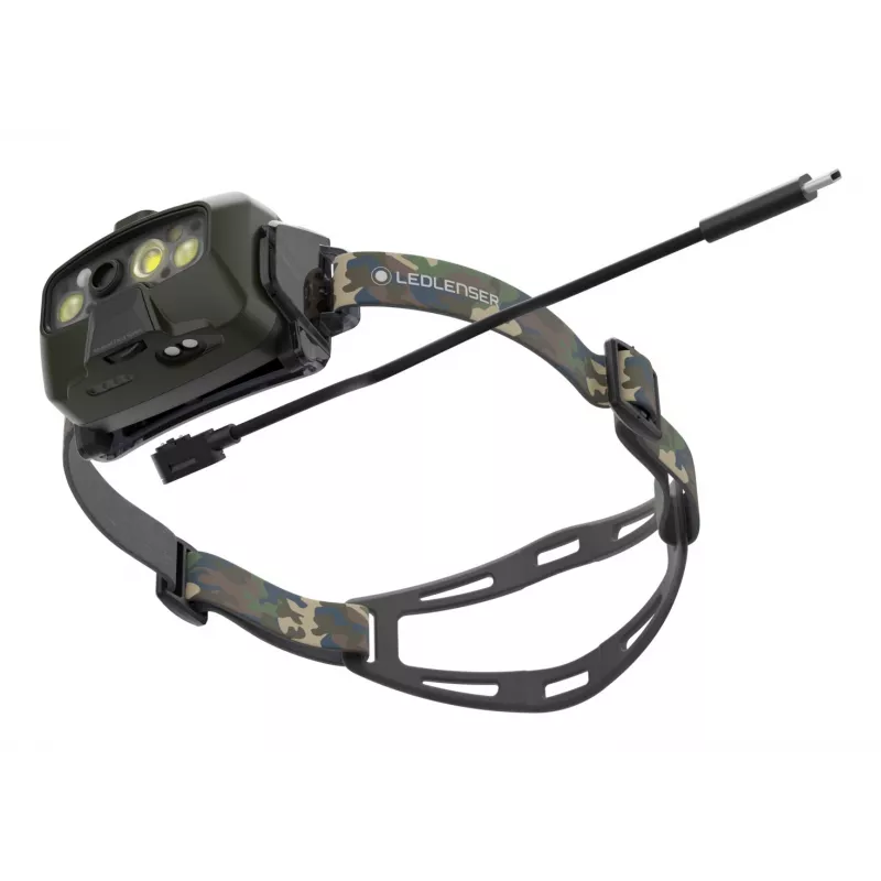 Ledlenser HF8R Core RGB Camouflage - galvos juostos žibintuvėlis LED, žalias
