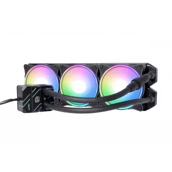 Alphacool Eisbaer Pro Aurora 360 Processor All-in-one skysčio aušintuvas 12 cm Juoda, Balta 1 vnt.