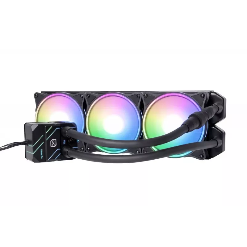 Alphacool Eisbaer Pro Aurora 360 Processor All-in-one skysčio aušintuvas 12 cm Juoda, Balta 1 vnt.
