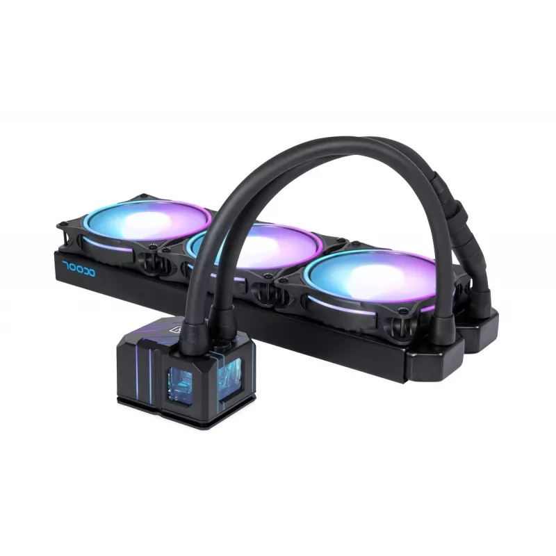 Alphacool Eisbaer Pro Aurora 360 Processor All-in-one skysčio aušintuvas 12 cm Juoda, Balta 1 vnt.