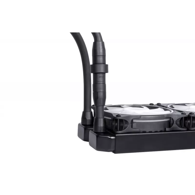 Alphacool Eisbaer Pro Aurora 360 Processor All-in-one skysčio aušintuvas 12 cm Juoda, Balta 1 vnt.