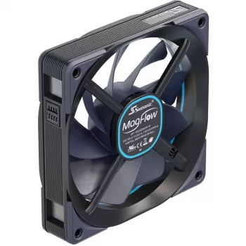 MagFlow 1225 PWM (1-Fan Kit) 120.4 x 124.2 x 26.6mm / Fluid Dynamic Bearing / 63.33 CFM / 33.78 dBa / 2200 aps./min. / Magnetiniai kabeliai lengvam montavimui (MAGFLOW-1)