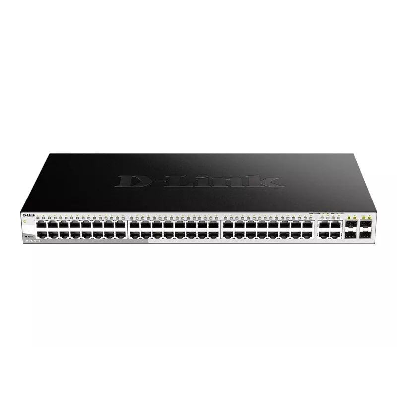 D-Link 48 prievadų gigabitinio išmaniojo valdomo jungiklio su 4 Combo 1000BASE-T/SFP prievadais