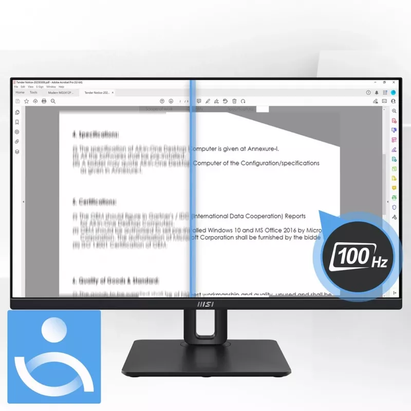MSI Pro MP245PG 24 colių IPS FHD HDMI/DP pasukamas - plokščias ekranas - 61 cm