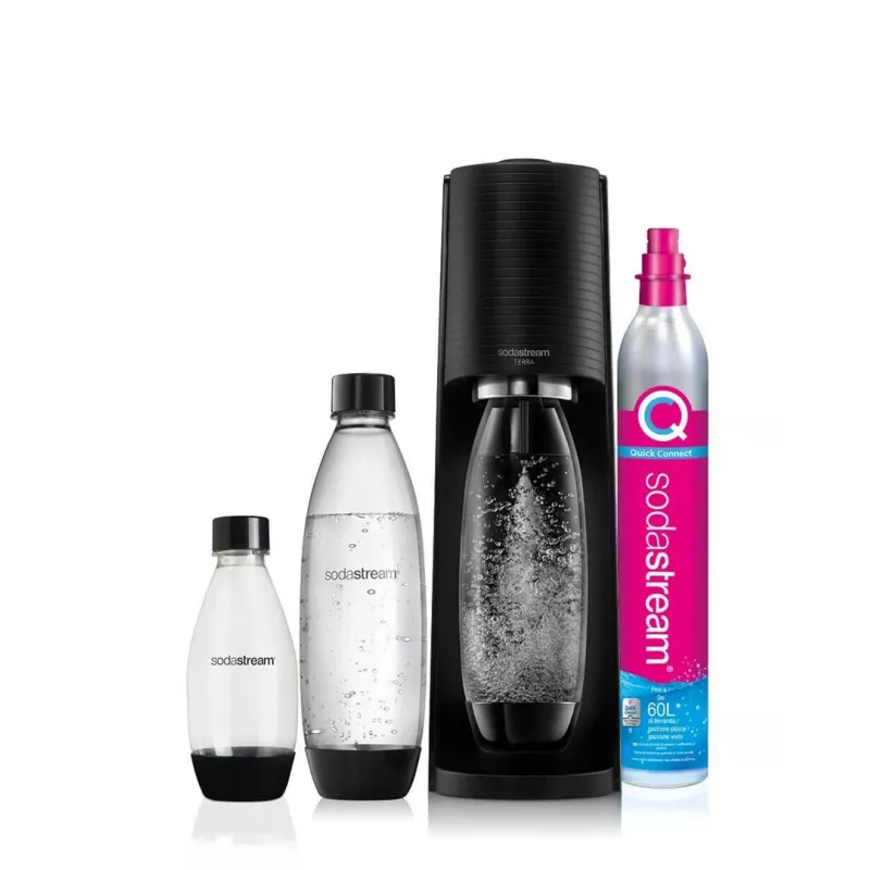 SodaStream Terra Nero vertės rinkinys juodas 1 l gazuojamas butelis