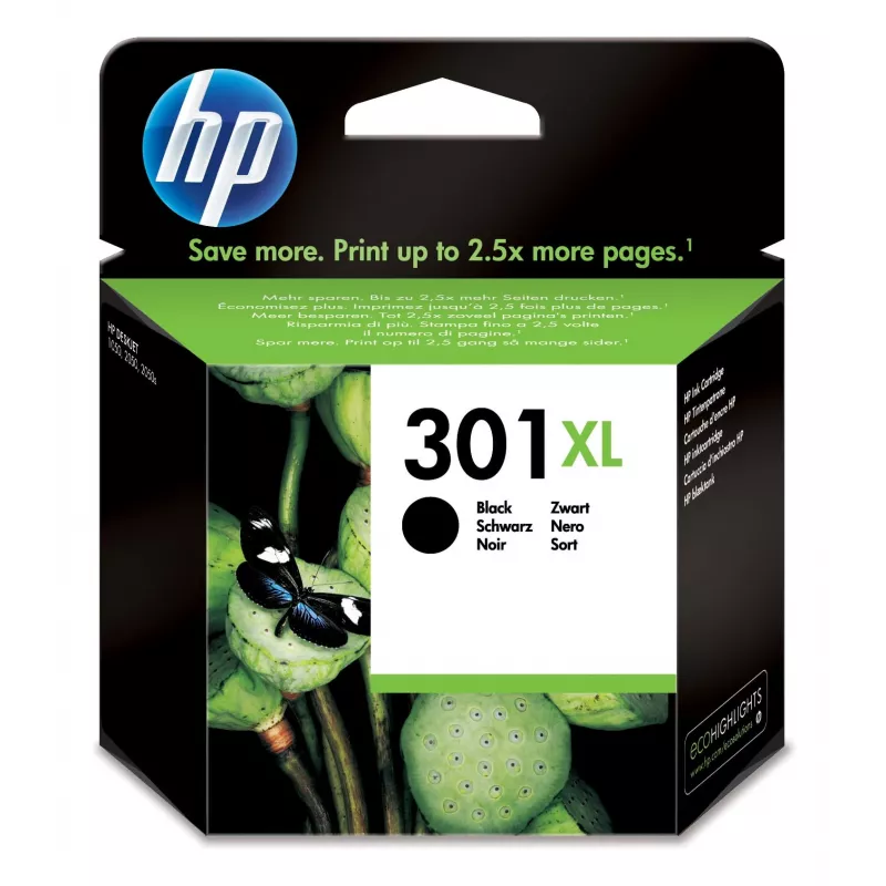 HP 301XL didelio našumo juodas Originalius rašalo kasetė