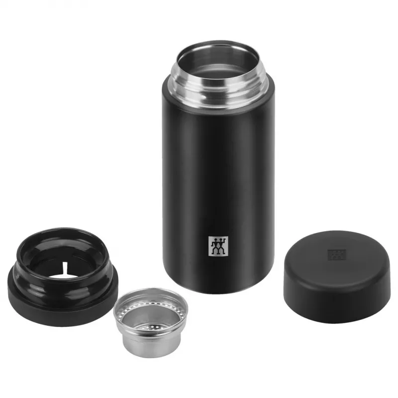 Vakuuminis termosas ZWILLING THERMO 0,42 l, nerūdijantis plienas, juoda, 7 val. karštas / 10 val. šaltas
