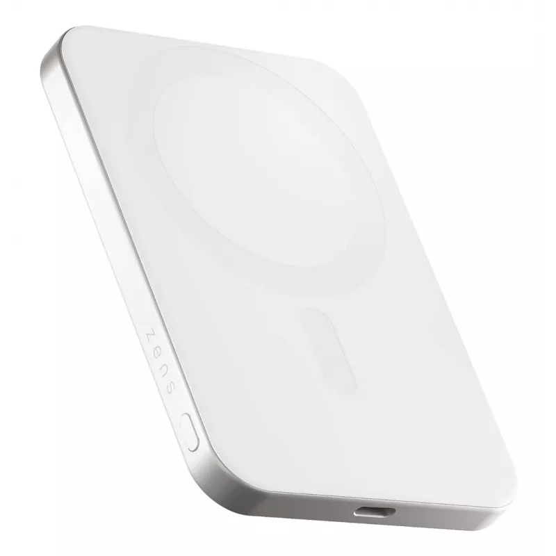 ZENS Pro 1 plonas 5000 mAh belaidis įkroviklis baltas