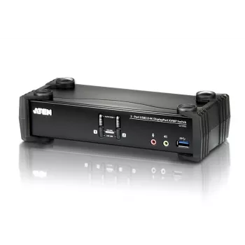 ATEN 2 prievadų USB 3.1 Gen 1 4K DisplayPort 1.2 KVMP™ komutatorius su garsu (su KVM kabeliais)