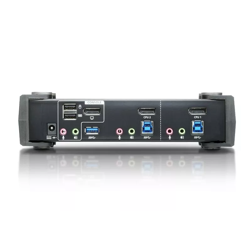 ATEN 2-Port USB 3.1 Gen 1 4K DisplayPort 1.2 KVMP™ jungiklis su garsu (įskaitant KVM kabelius)