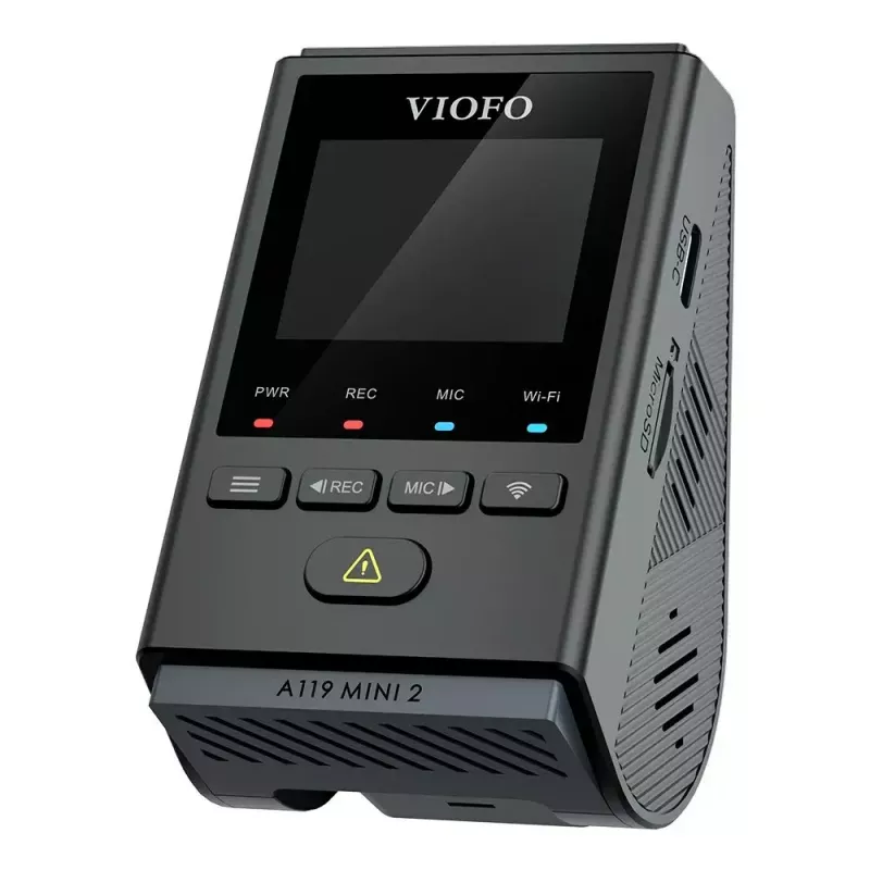Vaizdo registratorius VIOFO A119 MINI 2-G GPS – 1 kanalo Quad HD 2560×1440, Sony STARVIS 2 IMX675, 60 fps, 140° F1.6, GPS, Wi‑Fi, dviejų dažnių, stovėjimo režimas